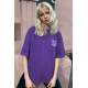 Purple Printed Oversize T-Shirt MG1513 - Mor