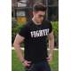 Madmext Black Rapped T-shirt for Men 4592 - Siyah