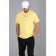 Madmext Men Back Printed Yellow T-shirt 5365 - Sarı