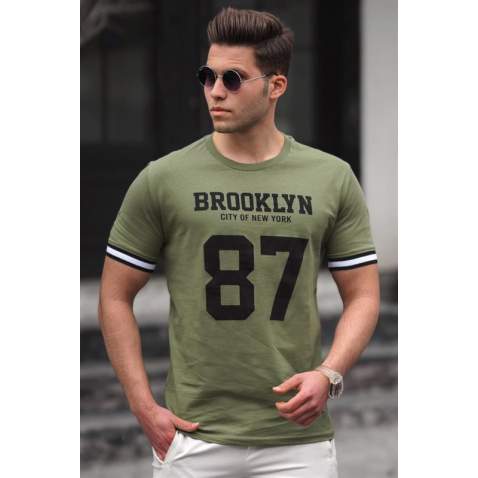 Madmext Men Khaki T-shirt 5230 - Haki