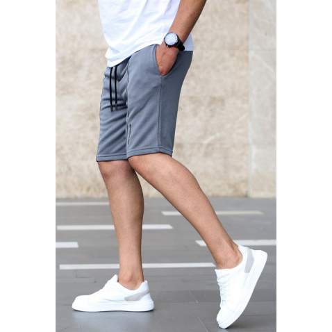 Madmext Men Smoke Gray Capri Shorts 4849 - Füme