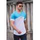 Madmext Two-Tone T-shirt for Men 4612 - Beyaz