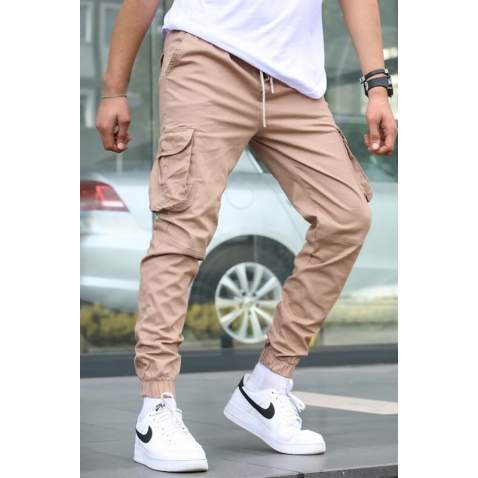 Dark Stone Slim Fit Jogger Trousers 5740 - Koyu taş