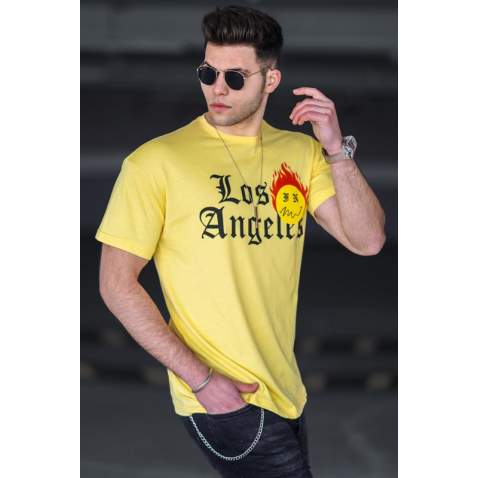 Madmext Men Yellow T-shirt 4991 - Sarı