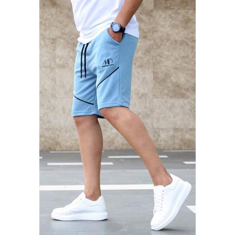 Madmext Regular Fit Men Blue Shorts 5401 - Mavi