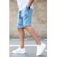 Madmext Regular Fit Men Blue Shorts 5401 - Mavi