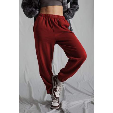 Women Maroon Oversize Sweatpants MG1235 - Bordo