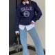 Mad Girls Navy Blue Sweatshirt MG1208 - Lacivert