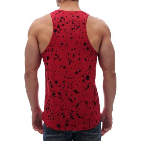 Sleeveless T-Shirt In Printed Red 2888 - Kırmızı