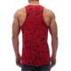 Sleeveless T-Shirt In Printed Red 2888 - Kırmızı