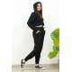 Mad Girls Black Hooded Women's Tracksuits MG465-3 - Siyah