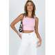 Mad Girls Pink Crop Top MG1072 - Pembe