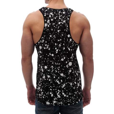 Madmext Black Printed T-shirt for Men 2888 - Siyah