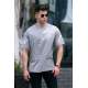 Madmext Men Printed Dye Gray T-shirt 5364 - Boyalı gri