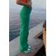 Mad Girls Green Palazzo Jeans Mg1189 - Yeşil