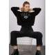 Mad Girls Black Sweatshirt MG1208 - Siyah