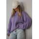 Women Lilac Knitted Basic Sweater MG1304 - Lila