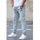 Madmext Light Gray Embroidered Sweatpants For Men 5434 - Boyalı gri