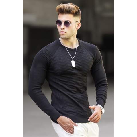 Madmext Men Black Sweater 5187 - Siyah