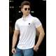 Madmext White T-shirt for Men 4554 - Beyaz