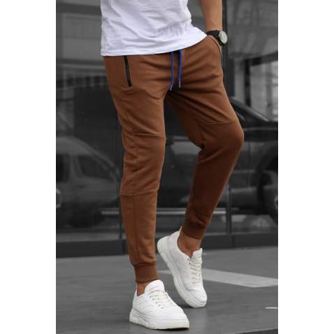 Men Brown Basic Jogger Trousers - Kahverengi