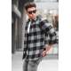 Madmext Men Plaid Smoke Gray Shirt 4664 - Gri