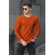 Madmext Camel Crew-Neck Men Knitwear Jumper 4637 - Camel