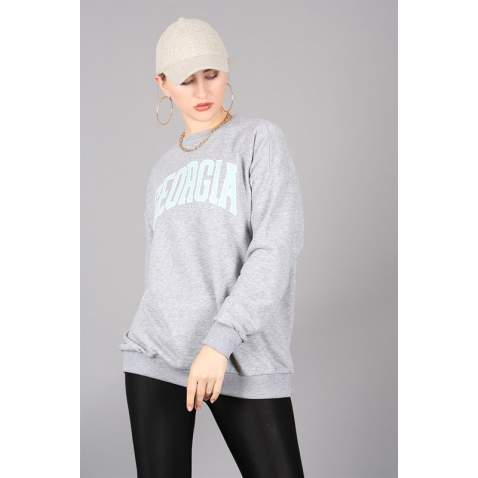 Mad Girls Blue Sweatshirt MG1212 - Mavi