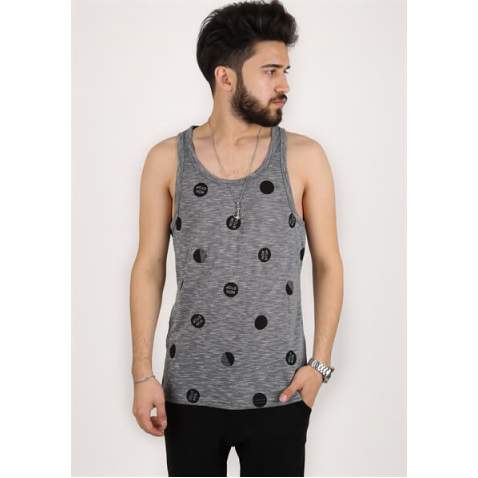 Madmext Men Printed Anthracite Vest 2303 - Antrasit