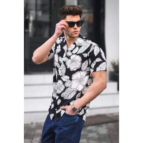 Madmext Men White Designed Shirt 5534 - Beyaz