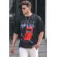 Madmext Men Oversize Black T-shirt 5223 - Siyah