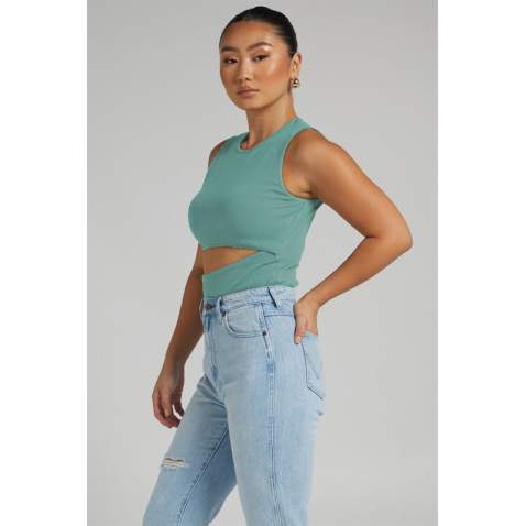 Mad Girls Mint Green Plain Bodysuit MG1448 - Mint yeşili