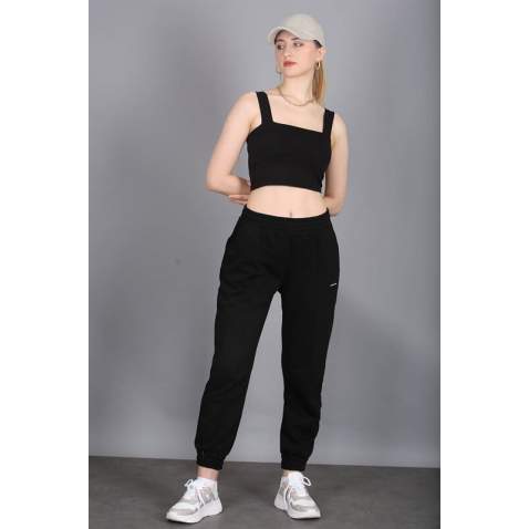 Mad Girls Black Jogger Sweatpants MG303 - Siyah