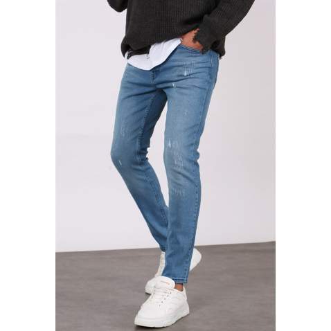 Madmext Men Skin Fit Blue Jeans 5712 - Açık mavi