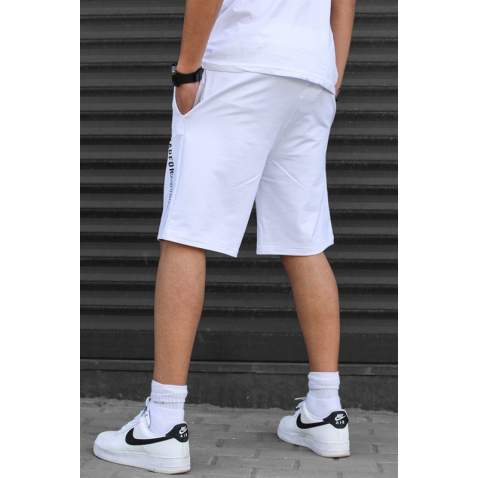 Madmext White Capri Shorts 5403 - Beyaz