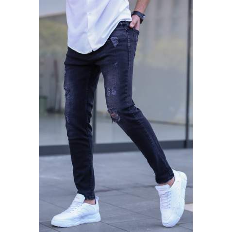 Madmext Men Oversize Black Jeans 5096 - Siyah