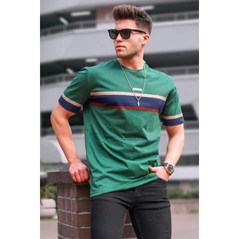 Madmext Men Green T-shirt 5372 - Yeşil