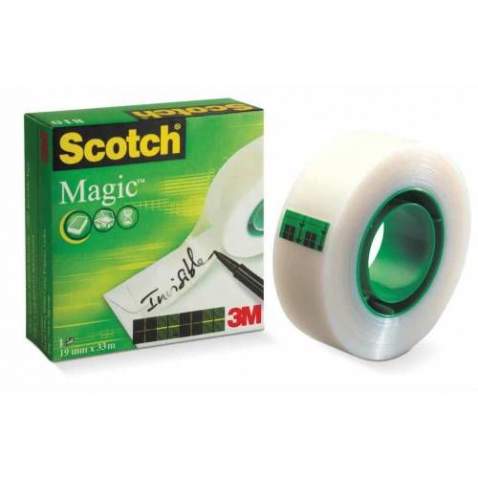 3M Scotch Görünmez Bant 19 mm x 33 m Magic 810 ÜCRETSİZ KARGO