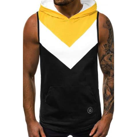 Madmext Men Sleeveless Black Hoodie 2897 - Siyah