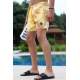 Madmext Men Yellow Swim Shorts 5093 - Sarı