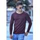 Madmext Claret Red Crewneck Knitwear Jumper 4171 - Bordo