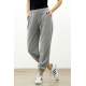 Mad Girls Smoke Gray Plain Sweatpants MG304 - Füme