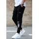 Madmext Men Printed Black Sweatpants 4079 - Siyah