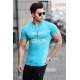 Madmext Turquoise Printed T-shirt for Men 4594 - Turkuaz