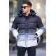 Black Hoodie Puffer Jacket 5703 - Siyah