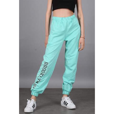 Mad Girls Mint Green Sweatpants MG1102 - Mint yeşili