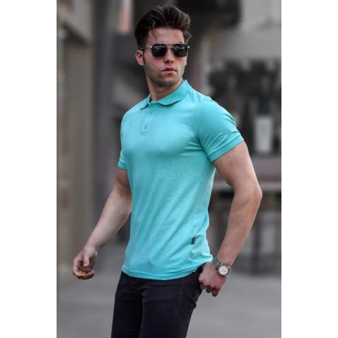 Madmext Turquoise Basic T-shirt for Men 4550 - Turkuaz