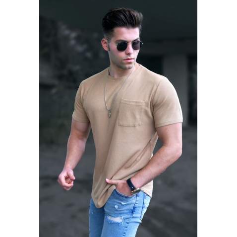 Madmext Men Camel T-shirt 5280 - Camel