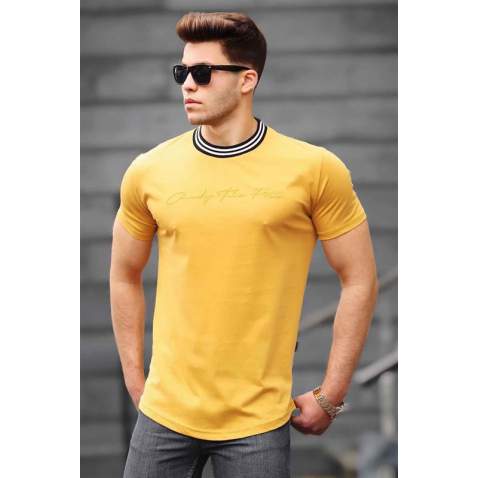 Madmext Yellow T-shirt for Men 4486 - Sarı