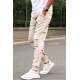 Madmext Printed Beige Sweatpants For Men 5430 - Bej